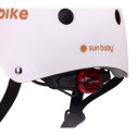 Kask M dla dzieci 3-7 lat - SUN BABY z lampką LED  biały