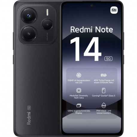 Xiaomi Redmi Note 14 5G 8/256GB Midnight Black EU