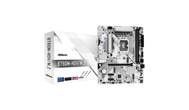 Asrock B760M-HDV/M.2 emaplaat Intel B760 LGA 1700 micro ATX
