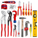 Knipex 00 21 50 S mehaaniku tööriistakomplekt 17 tööriista