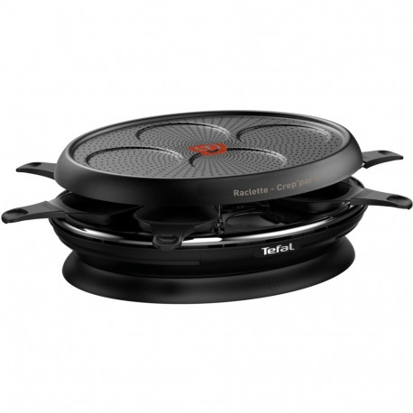 Tefal RE3208 2-in-1 Store'In, Raclette (black, 1050 watts, for 8 people)