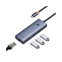 4in1 Hub Baseus  UltraJoy USB-C do 3x USB 3.0 + RJ45 (space grey)