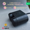 Nutipistikupesa ZigBee, topelt, 230Vac 16A, suletud IP44, energiamõõtmisega, TUYA / Smart Life