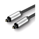 Optiline kaabel TOSLINK - TOSLINK 2m, punutud, AV108 UGREEN, hall