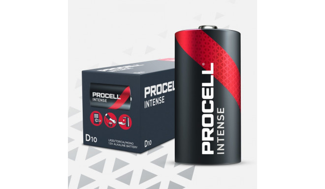 Leelispatarei D (R20/MN1300/LR20) 1.5V 18600mAh PROCELL Duracell 10tk karbis