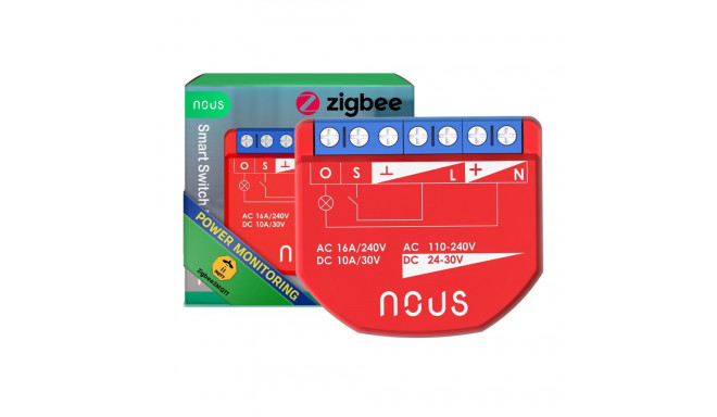 Nous B2Z ZigBee Smart Switch Module 1 channel, with Power Meter