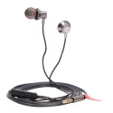 Earphones with Built-in Mic & In-Wire Remote Controller, Silver