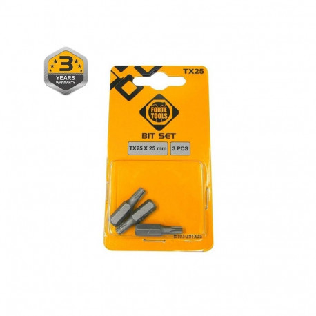 SCREWDRIVER BIT TX25X25MM 3PCS
