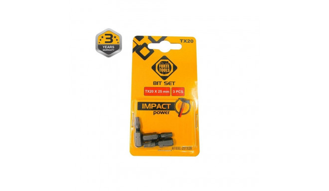 IMPACT SCREWDRIVER BIT TX20X25MM 3PCS
