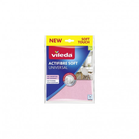 Vileda 4023103240810 cleaning cloth Microfibre, Polyurethane Grey, Pink 2 pc(s)
