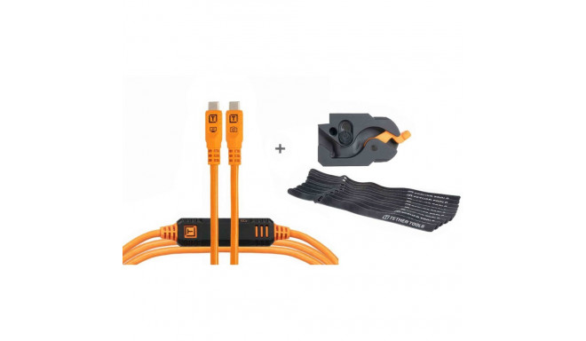 Tether Tools LeverLock&Cable Kit Optima 10G gerade orange 4,6m