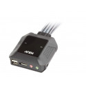 2-Port USB DP Cable KVM Switch CS22DP