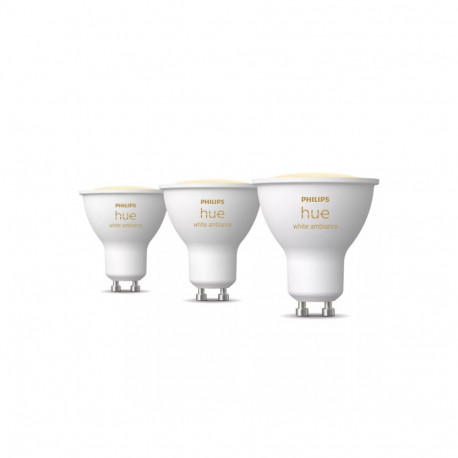 Philips Hue LED smart bulb, BT, White ambiance, GU10, 4.2 W, 3-pack