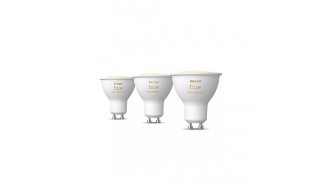 Philips Hue LED smart bulb, BT, White ambiance, GU10, 4.2 W, 3-pack