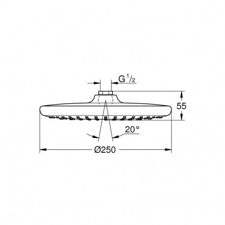 Built-in rain shower head Tempesta 26662000