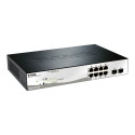 D-LINK DGS-1210-10P, Gigabit Smart III Switch with 8 10/100/1000Base-T PoE ports and 2 combo 1000Bas