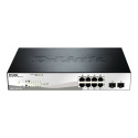 D-LINK DGS-1210-10P, gigabit nutikas III lüliti 8 10/100/1000Base-T PoE pordiga ja 2 combo 1000Base-
