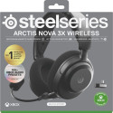 Steelseries Arctis Nova 3X juhtmevaba peapaelaga muusika/igapäevane bluetooth must kõrvaklapid