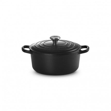Le Creuset pott Signature ümmargune 3.3L, must