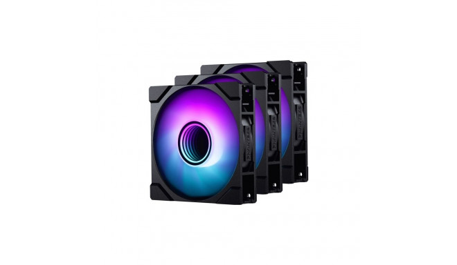 Phanteks M25 Gen2 PWM D-RGB ventilaator, 3-pack - 140 mm, must