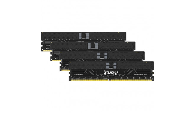 Kingston FURY DDR5 - 64GB - 6400 - CL - 32 (4x 16 GB) quad kit, RAM (black, KF564R32RBEK4-64, Renega