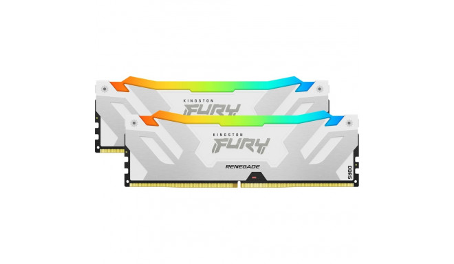 Kingston DDR5 - 64GB - 6400 - CL - 32 (2x 32 GB) dual kit (white, KF564C32RWAK2-64, Renegade RGB XMP