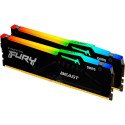 Kingston DDR5 - 32GB - 6400 - CL - 32 (2x 16 GB) dual kit (black, KF564C32BBEAK2-32, FURY Beast RGB,