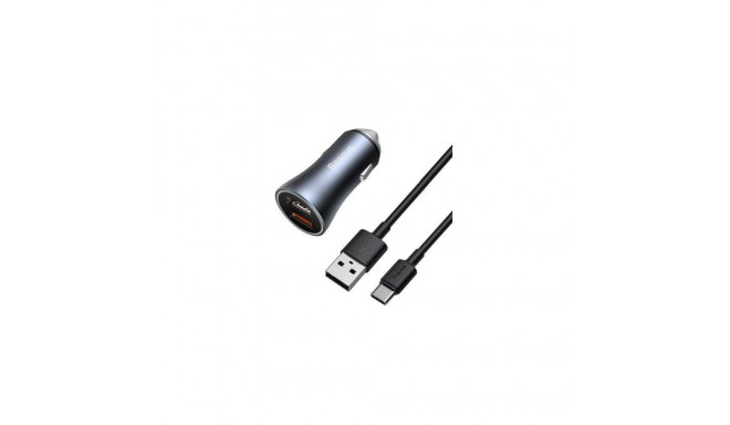 Baseus Contactor Pro fast car charger 2x USB 40 W Quick Charge SCP FCP AFC + USB cable - USB Type C 