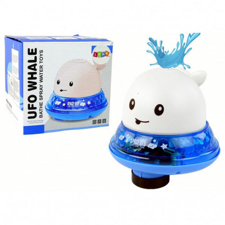 Wieloryb Tryskający Wodą z Podstawką Zabawka do Kąpieli Biały