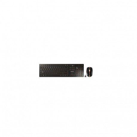 CHERRY DW 9000 SLIM keyboard Mouse included Universal RF Wireless + Bluetooth QWERTY US English Blac