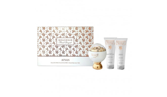 AFNAN SOUVENIR FLORAL BOUQUET EAU DE PARFUM 100ML + GEL DE BAÑO 100ML + LOCION CORPORAL 100ML