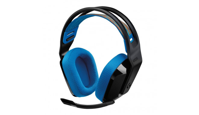 Logitech G G535 juhtmevaba peavõru mänguri must, sinine kõrvaklapid
