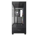Gembird mängukorpus Fornax X550 akvaariumitüüpi, ATX, 2x USB 3.2 + 1x USB Type-C, must