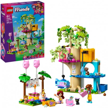 LEGO 42666 Friends Cat Birthday Party & Tree House, Construction Toy