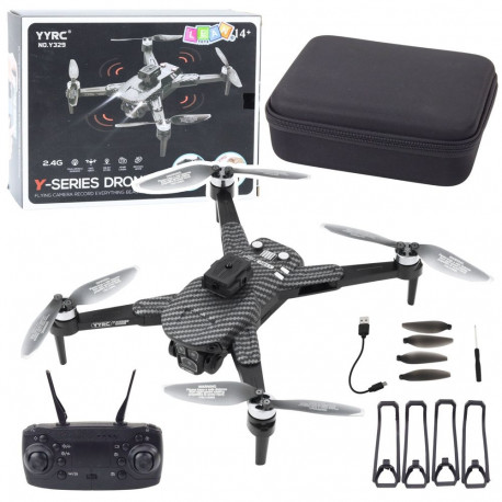 Dron Y329 kaamera HD WIFI LED-tuled rakendus must karbon