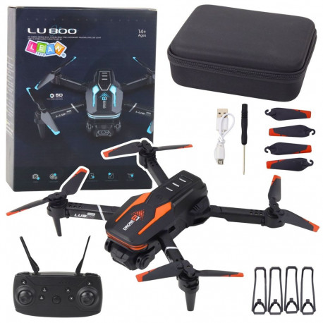 Kaugjuhitav droon LU800 kaameraga LED-tuledega, oranž