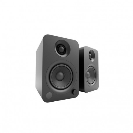 KANTO AUDIO POWERED SPEAKERS WITH BLUETOOTH® AND RCA INPUT - BLACK VINYL (INCL. TYPE C & G POWER COR