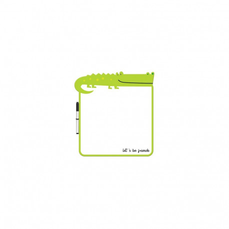 Valge tahvel kuivkustutatava markeriga BEBE Krokodill, Interdruk