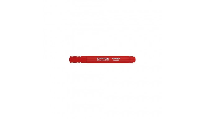 Marker Office Products, permanentne, 1-3mm ümar ots, punane