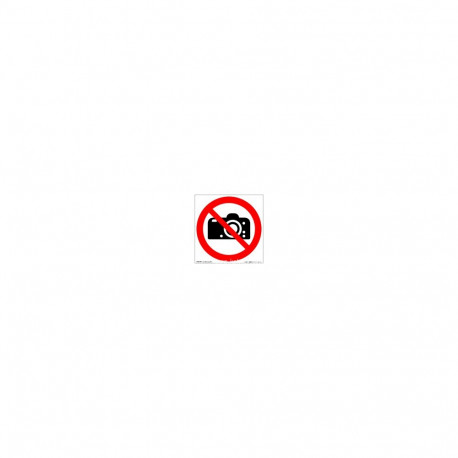 Ohutus - silt Pildistamine keelatud - klaasikleebis 20x20cm seestpoolt kleebitavad, väljastpoolt vaa