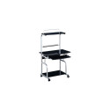 Techly Compact Multi-Function Computer Desk, Glossy Black ICA-TB 7800BK