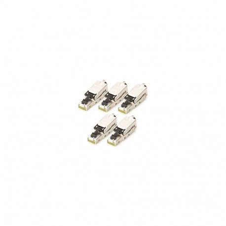 Digitus CAT 6A Field Termination Plug, STP with dust cap, bend relief - 5 pcs.