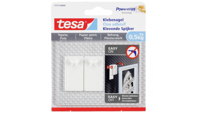 1x2 Tesa Adhesive Nail  (0,5 kg) for Wallpaper & Plaster    77772