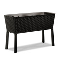 Flower pot Easy Grow Rattan Waves gray 7290103660833