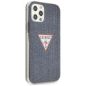 Guess GUHCP12LPCUJULDB iPhone 12 Pro Max 6.7" tumesinine kõvakaaneline ümbris Jeans Collection