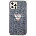 Guess GUHCP12LPCUJULDB iPhone 12 Pro Max 6.7" tumesinine kõvakaaneline ümbris Jeans Collection