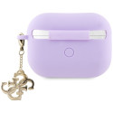 Guess GUAP2LECG4U AirPods Pro 2 (2022/2023) cover purple Liquid Silicone Glitter Triangle C