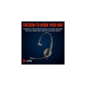 Poly Blackwire 3210 Monaural USB-C Headset +USB-C/A Adapter