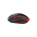OMEGA MOUSE WIRELESS RECHARGEABLE BLACK RED [46047]
