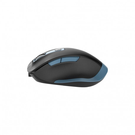 OMEGA MOUSE WIRELESS SILENT RECHARGEABLE USB-C BLACK BLUE [46046]